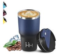 Mug Isotherme, 20oz Thermos Isotherme, Sans BPA, 8h Froid & 6 Chaud, Gourde Double vide, Acier Inoxydable 18/8, Tasse Thermos Café, Anti Fuite, Bouteille pour Quotidien, École, Camping, Bureau