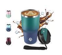 Mug Isotherme 600ml 20oz, sans BPA, Thermo Café Acier Inoxydable 304, Réutilisable, Tasse à café Double Paroi, Tumbler Tasse Isotherme pour École, Sport, Bureau, Gym, Yoga, Camping, Randonnée