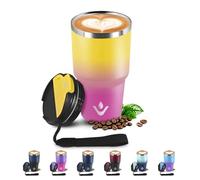 Mug Isotherme 600ml 20oz, Tasse Isotherme sans BPA, Tasse Thermos Double Paroi, Thermo Café Réutilisable Acier Inoxydable 304, Tumbler pour École, Sport, Bureau, Gym, Yoga, Camping, Randonnée
