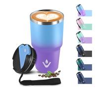 Mug Isotherme 600ml 20oz, Thermo Café Réutilisable Acier Inoxydable 304, sans BPA, Tasse à café Double Paroi, Tumbler Gobelet Isotherme pour École, Sport, Bureau, Gym, Yoga, Camping, Randonnée
