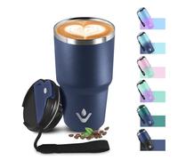 Mug Isotherme 600ml 20oz, Thermo Café Réutilisable Acier Inoxydable 304, sans BPA, Tasse à café Double Paroi, Tumbler Gobelet Isotherme pour École, Sport, Bureau, Gym, Yoga, Camping, Randonnée