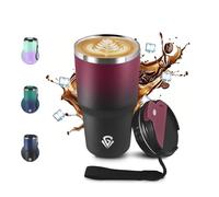 Mug Isotherme 600ml 20oz, Thermo Café Réutilisable Acier Inoxydable 304, Tasse Isotherme sans BPA, Tasse Thermos Double Paroi, Tumbler pour École, Sport, Bureau, Gym, Yoga, Camping, Randonnée
