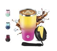 Mug Isotherme 600ml 20oz, Thermo Café Réutilisable Acier Inoxydable 304, Tasse Isotherme sans BPA, Tasse Thermos Double Paroi, Tumbler pour École, Sport, Bureau, Gym, Yoga, Camping, Randonnée