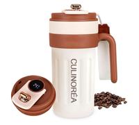 Mug isotherme 650ml tasse à café - Lazozo - intelligente tasse thermos acier inoxydable avec poignée affichage intelligent tempéra
