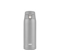 Mug isotherme EMSA Light 400ml acier inoxydable argent avec couvercle polypropylène diamètre 6,6cm hauteur 196mm