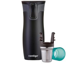Mug Isotherme Westloop Noir Mat 47cl + Infuseur À Thé - Contigo