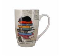 Mug - Kiub - Chaton Livres - Céramique - Rond - Compatible lave-vaisselle