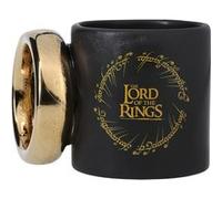 Paladone Tasse en Forme de L'Anneau Unique LOTR - Marchandise Officielle Seigneur des Anneaux, Poignée en Anneau Doré, Cadeau pour Fans de Hobbits 500ml