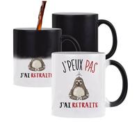 Mug magique - J'peux pas Retraite - 325 ml - Porcelaine céramique - Résistant lave-vaisselle & micro-ondes