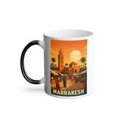 Mug Magique Thermo Réactif 325 ml Marrakesh souk coucher de soleil ambiance orientale - Tasse à Café Révélation au Chaud