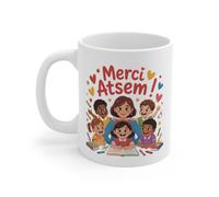 mug Merci ATSEM École Maternelle - Cadeau Fin d’Année - Illustration Enfants