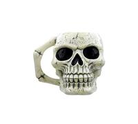 Puckator MUG217 Mug Motif Crâne Céramique Ivoire/Noir 12,5 x 12,5 x 10,5 cm