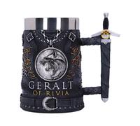 Nemesis Now Chope sous licence officielle The Witcher Geralt of Rivia - Noir - 15,5 cm