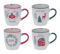 Mug noël 200ml - set de 4 assortis