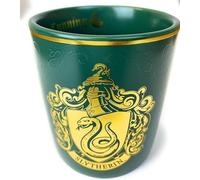Mug officiel Harry Potter Serpentard avec feuille d'or et logo 3D en relief dans une boîte
