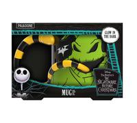 Paladone Tasse sculptée 3D en céramique phosphorescente sur thème de l'Étrange Noël de monsieur Jack, tasse Oogie Boogie, cadeau officiel Disney pour café, thé, chocolat chaud