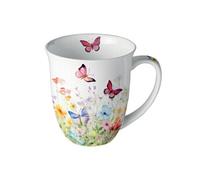 Ambiente Mug papillons et fleurs en porcelaine fine 400 ml