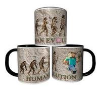 MUG personnalisé 4EVER1 Tasse à café - EVOLUTION DE L'HOMME HEROS MINECRAFT Réf 12 G