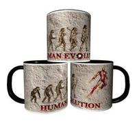 MUG personnalisé 4EVER1 Tasse à café - EVOLUTION DE L'HOMME SUPER HEROS IRON MAN Réf 04 G