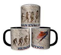 MUG personnalisé 4EVER1 Tasse à café - EVOLUTION DE L'HOMME SUPER HEROS SUPERMAN Réf 02 G