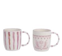 Mug porcelaine - KAEMINGK - Kaemingk - Rose - Lot de 2 - Porcelaine