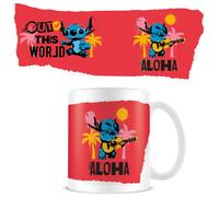 Lilo & Stitch - Mug ALOHA (Taille unique) (Blanc/Rouge)