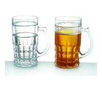 Mug rafraichissant pour bière 400 ml verre double paroi réfrigérant or Multi G