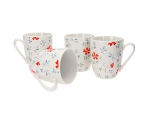 Mug - Ritzenhoff & Breker - Tasse à café 320ml Fleur Bleue Julia - Lot de 4