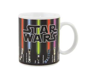 Mug sabre laser Star Wars thermoréactif - Officiellement licencié Disney, Révélez les sabres avec une boisson chaude, Cadeau pour fans de Star Wars & Mandalorian, 295ml