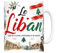 Mug Souvenir Liban - Terre de Culture & de Saveurs - Céramique 330 ml