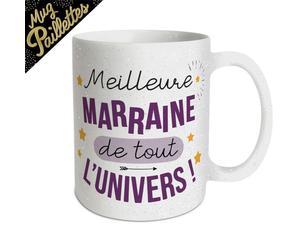 Mug - STC - Meilleure Marraine de Tout L'univers - Céramique - Blanc - Cylindrique
