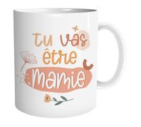 Mug - STC - Tu vas être Mamie - Céramique - Compatible micro-onde - Design contemporain