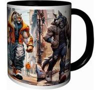 MUG Tasse à café - ANIMAL BADASS PANDA GORILLE TIGRE LOUP 1895 G