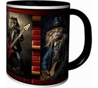 MUG Tasse à café - ANIMAL CHAT PUNK ROCK 2057 G