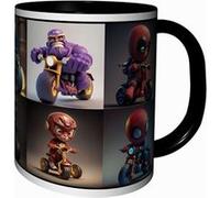 MUG Tasse à café - CHIBI SUPER HEROS MOTO 1813 G