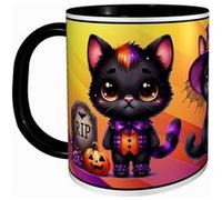 MUG Tasse à café - HALLOWEEN PETIT CHAT NOIR MIGNON 2763 Noir G