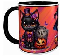 MUG Tasse à café - HALLOWEEN PETIT CHAT NOIR MIGNON 2764 Noir G