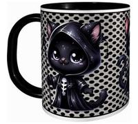 MUG Tasse à café - HALLOWEEN PETIT CHAT NOIR MIGNON 2765 Noir G