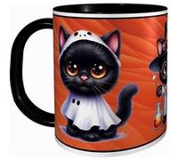 MUG Tasse à café - HALLOWEEN PETIT CHAT NOIR MIGNON 2770 Noir G