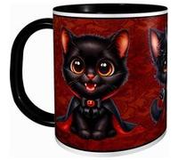 MUG Tasse à café - HALLOWEEN PETIT CHAT NOIR MIGNON 2792 Noir G
