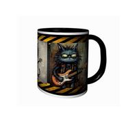 MUG Tasse à café - ILLUSTRATION CHAT PUNK ROCK 2054