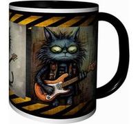 MUG Tasse à café - ILLUSTRATION CHAT PUNK ROCK 2054 G