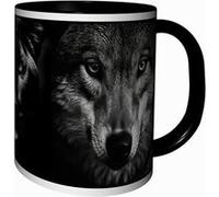 MUG Tasse à café - PORTRAIT ANIMAUX NOIR ET BLANC PANTHERE CHIEN LOUP 1987