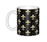 Mug Tasse Fleur De Lys Or Tasses À Café Original Mug Drôle Cup Pour Amoureux, Meilleure Amie, Couple, 330ml