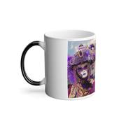 Mug Thermo-réactif Tasse Magique - Carnaval de Venise Masque et Costume Violet - 325 ml