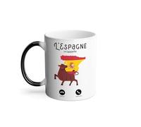 Mug Thermo-réactif Tasse Magique - L'Espagne M'Appelle Drapeau Taureau Corrida - 325 ml