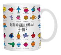 Mug thermoréactif - Monsieur Madame - MM3107 - Céramique - Blanc noir multicolore - 12x9,5cm
