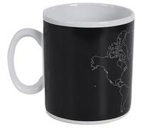 Mug thermoreactif XXL 70 cl en céramique noire avec carte du monde - - ALTOBUY Noir