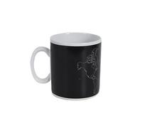 Mug thermoreactif XXL 70 n céramique noire avec carte du monde - -