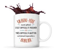 Mug - Un Beau-Papa - Céramique - Blanc - Cylindrique - 325 ml